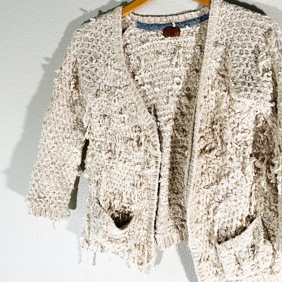 Pol cream frayed sweater - Picture 4 of 6